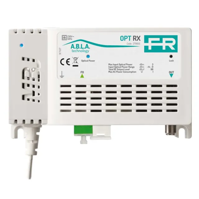 Fracarro OPT RX ricevitore ottico RF larga banda TV+SAT
