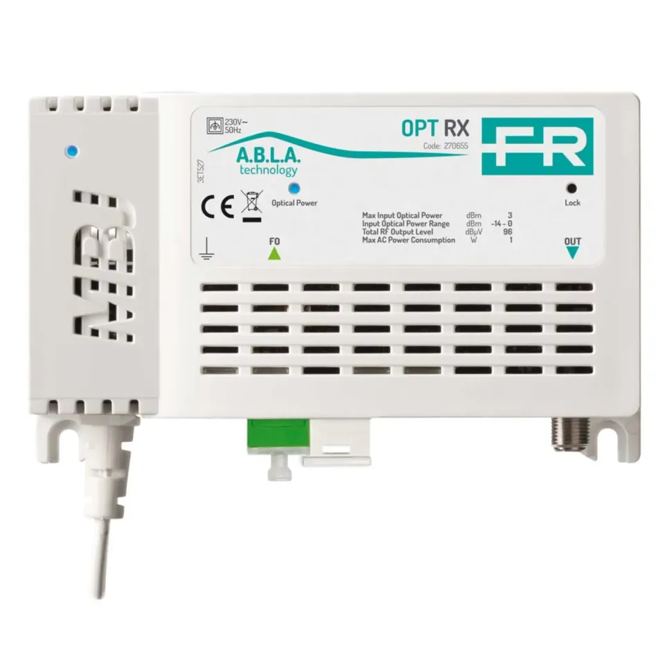 Fracarro OPT RX ricevitore ottico RF larga banda TV+SAT