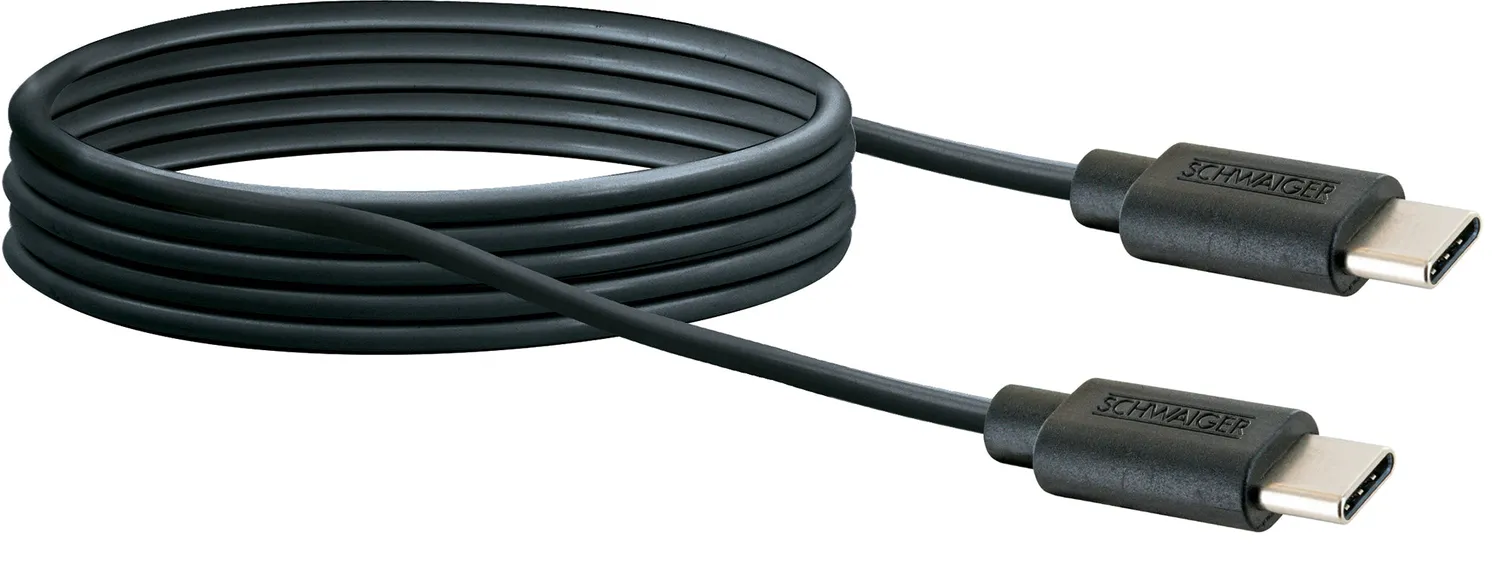 SCHWAIGER Cavo USB-C a USB-C 2 m nero 10 Gbit/s