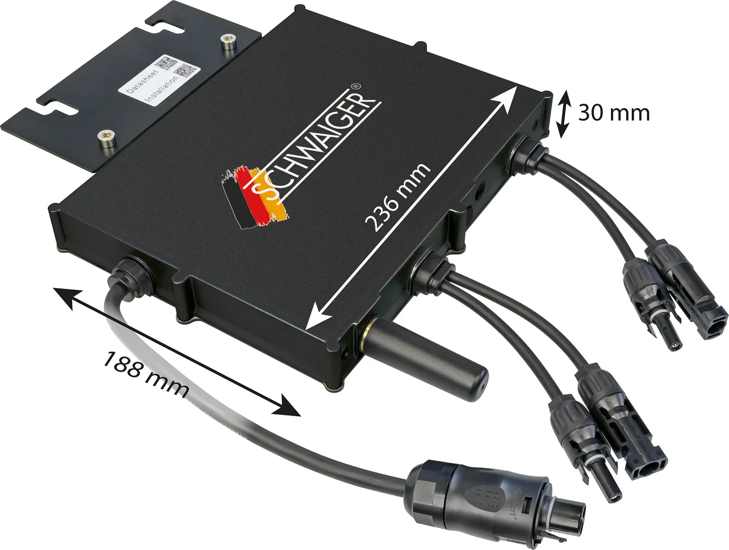 Schwaiger NEP Inverter 800W per Balcone Fotovoltaico IP67