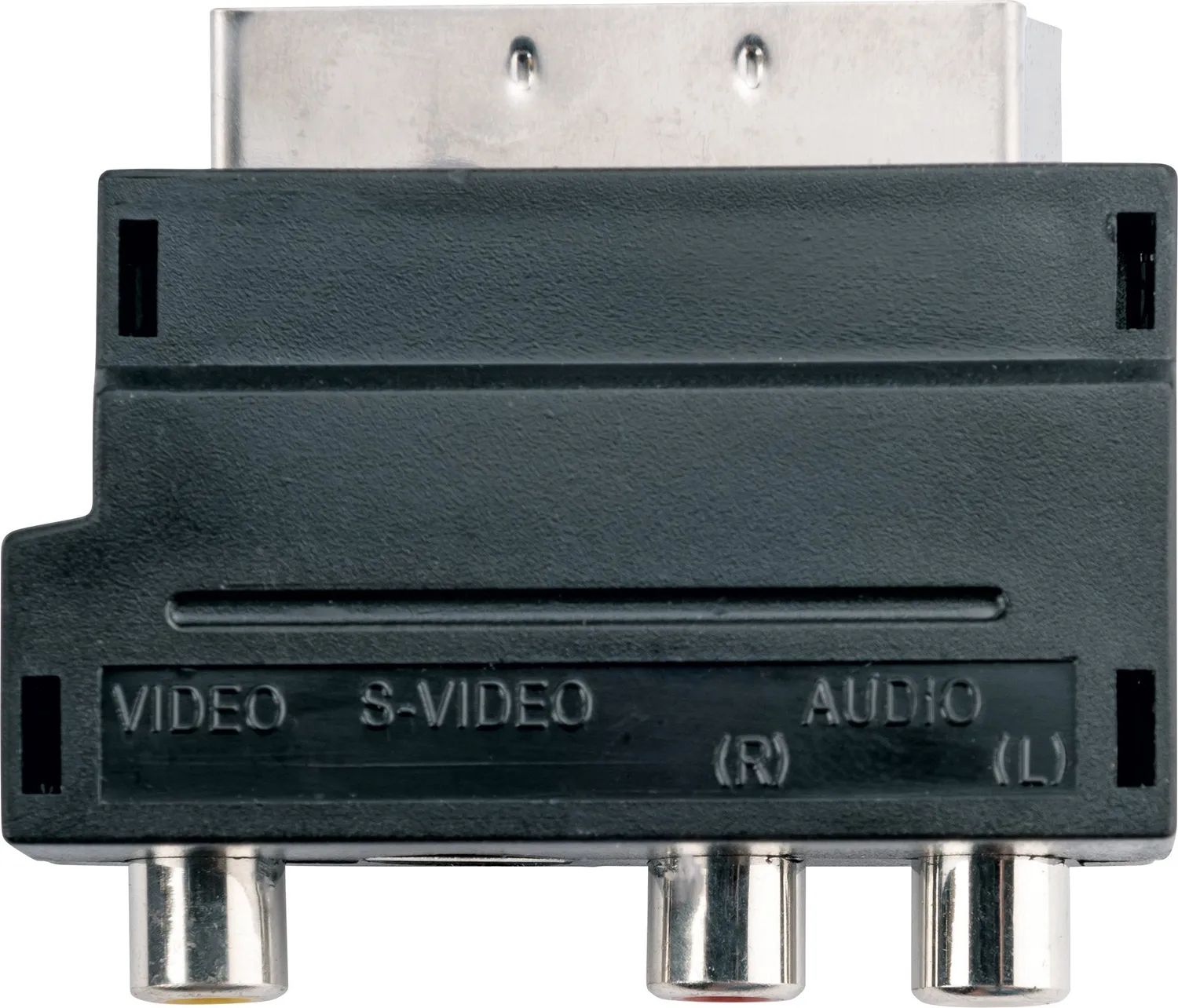 SCHWAIGER Adattatore SCART RCA S-VHS IN-OUT nero