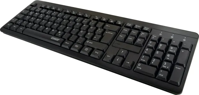 Schwaiger Tastiera wireless QWERTZ nera 104 tasti