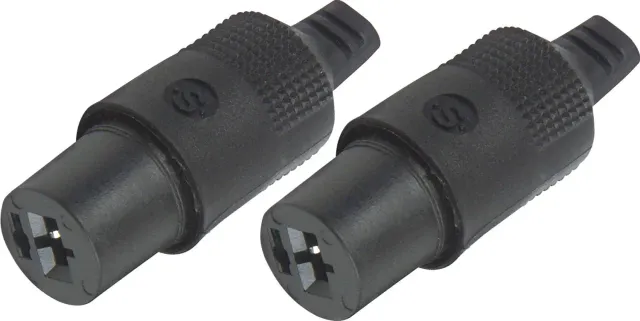 Schwaiger Presa Altoparlante DIN 41529 Nera 2 Pezzi