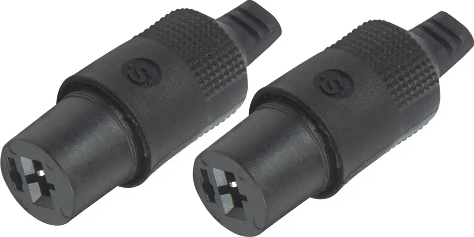 Schwaiger Presa Altoparlante DIN 41529 Nera 2 Pezzi