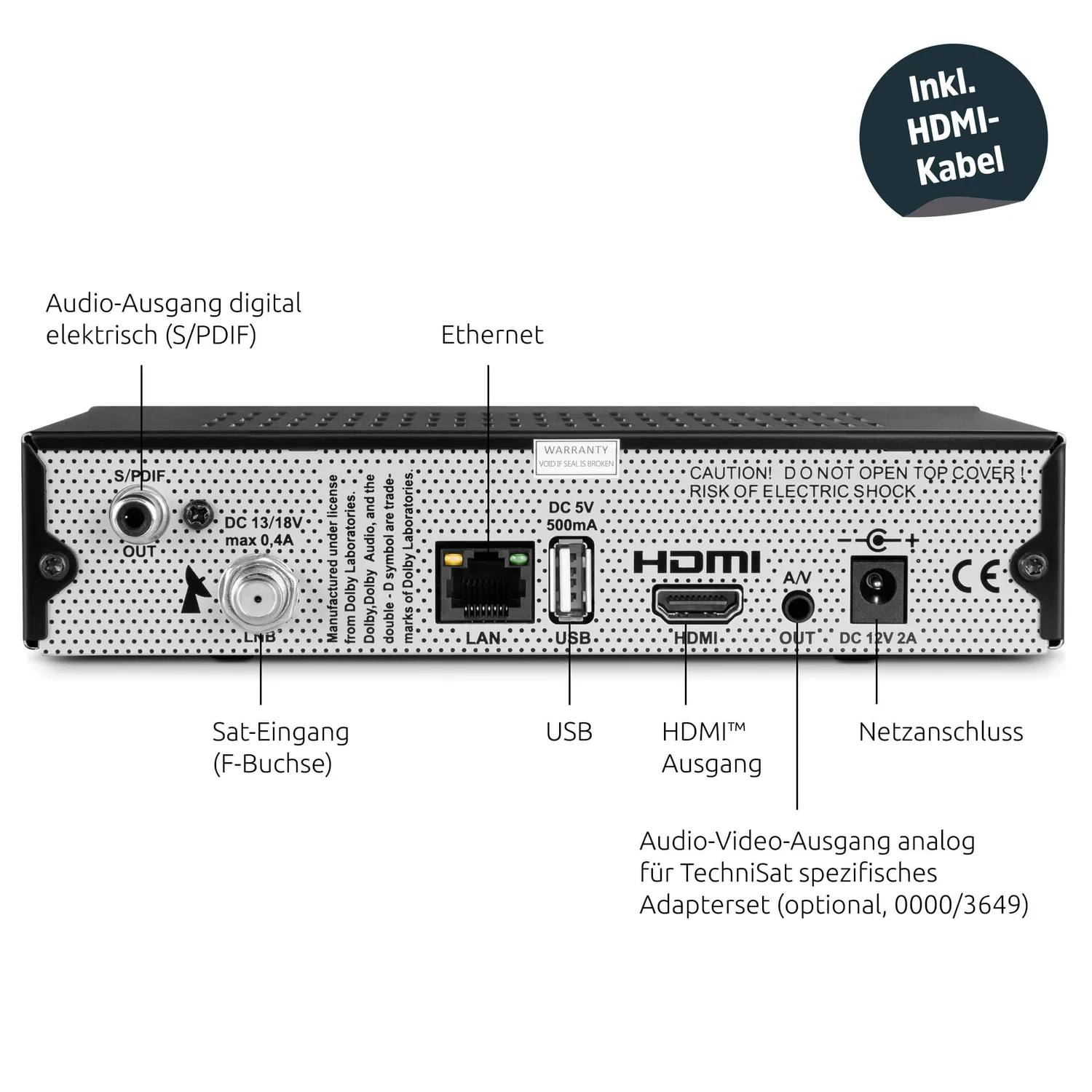 TechniSat Digit S3 DVR ricevitore satellitare nero
