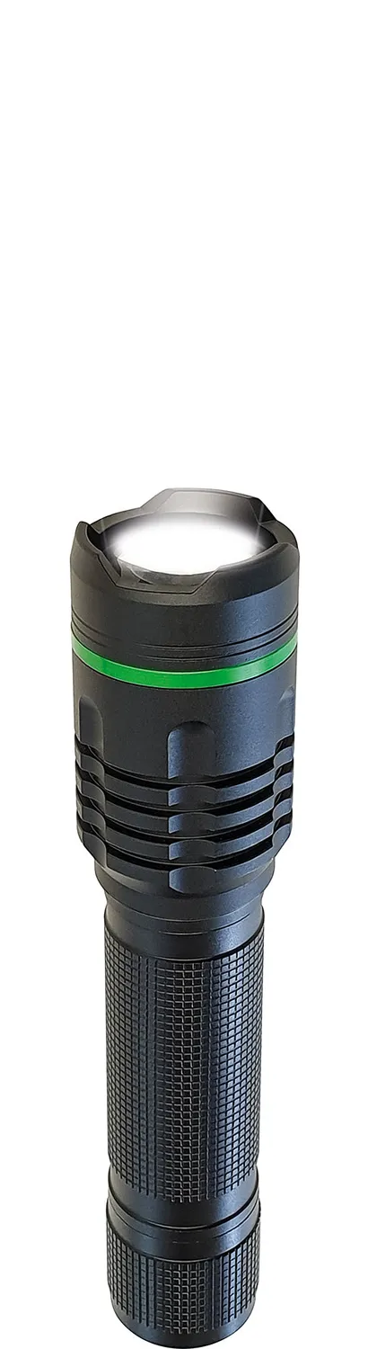 Schwaiger torcia LED zoom 1000 lm ricaricabile USB nera