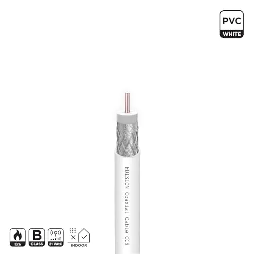 Edision CCS-100 cavo coassiale 100m bianco per SAT DVB-T2