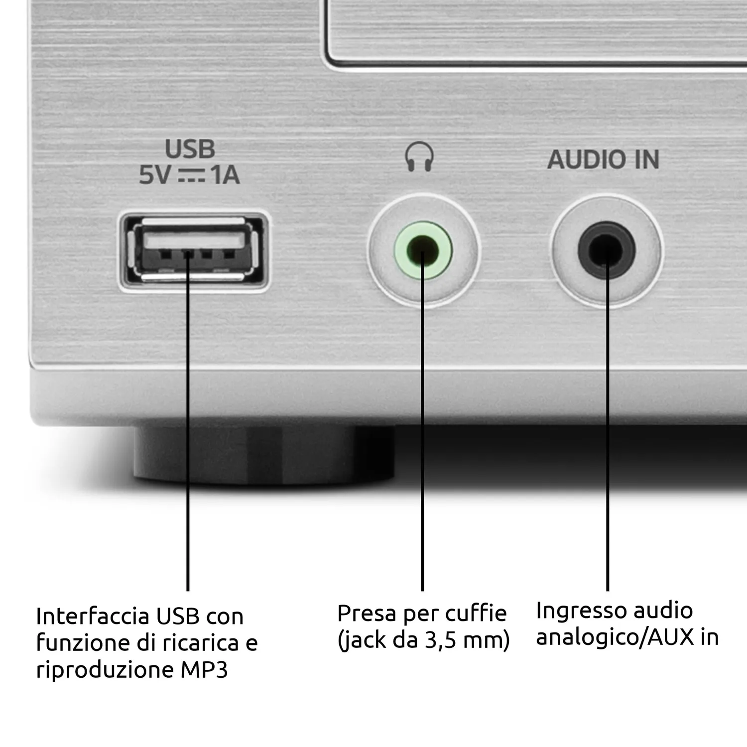 TechniSat Viola 710 CD IR Micro Hi-Fi Stereo DAB+ Argento