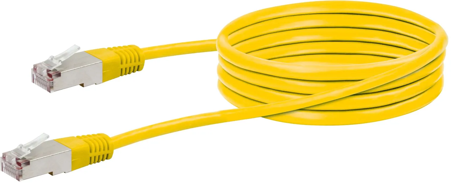 SCHWAIGER Cavo di rete Cat 5e STP 2 m giallo RJ45