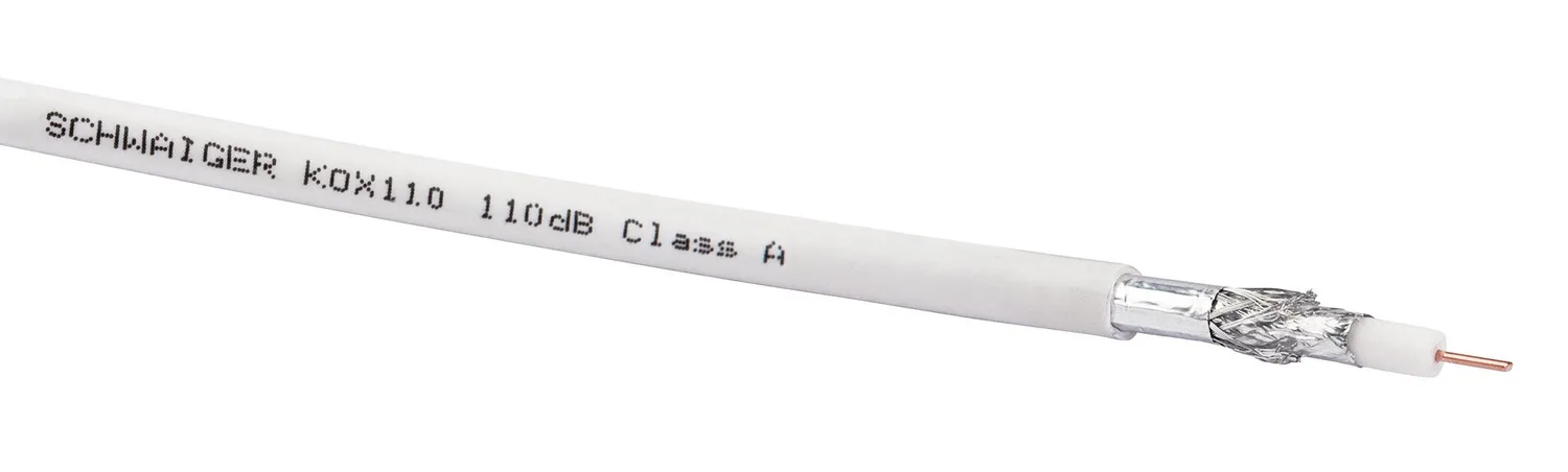 Schwaiger Cavo Coassiale SAT 110 dB 100 m bianco
