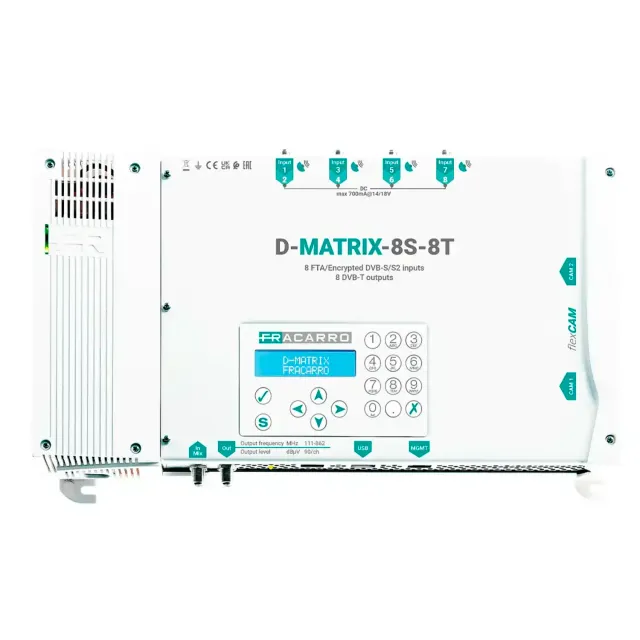 Fracarro D-Matrix-8S-8T centrale TV 8 transponder