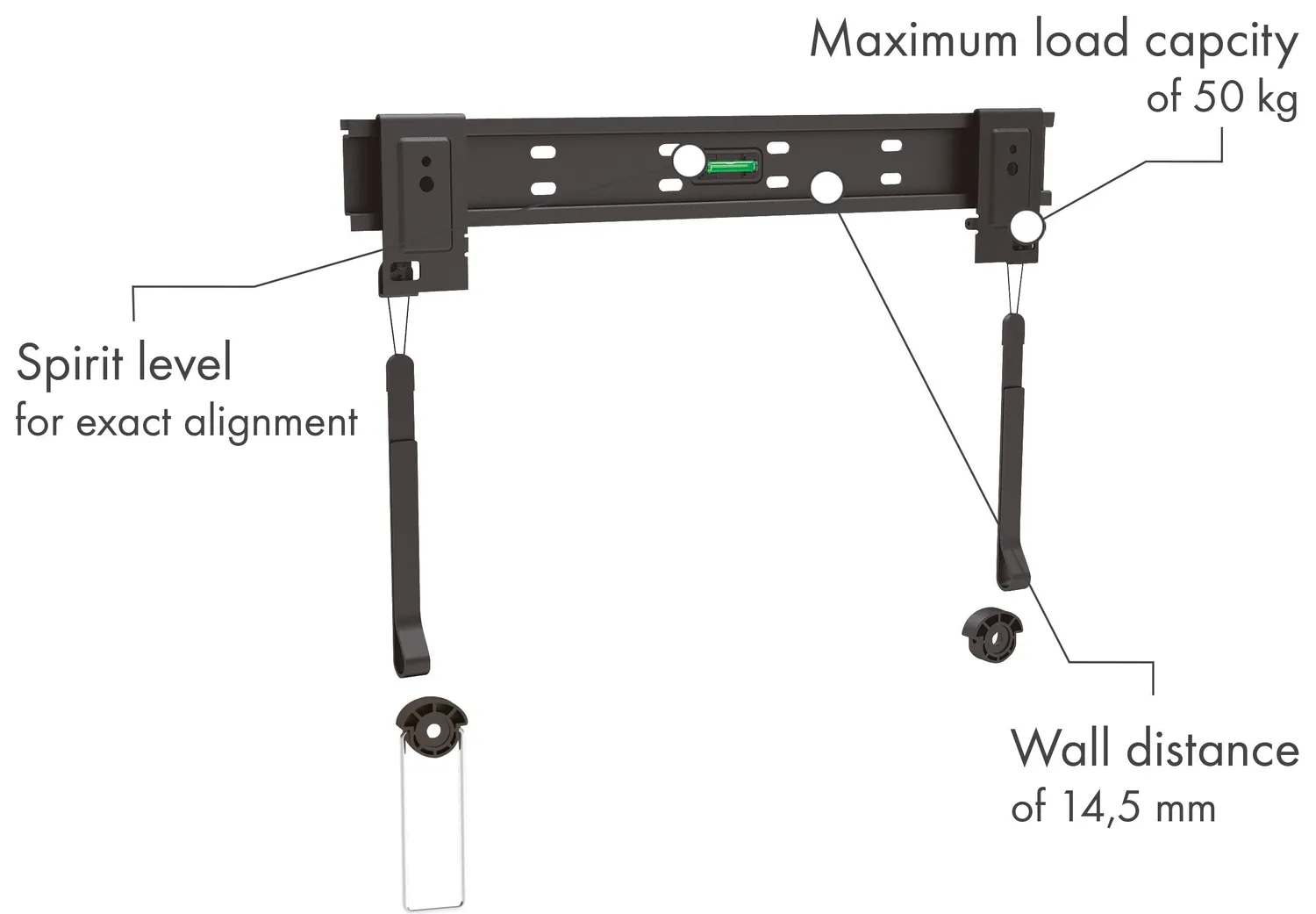 Schwaiger supporto TV parete fisso 55" 50 kg VESA 400