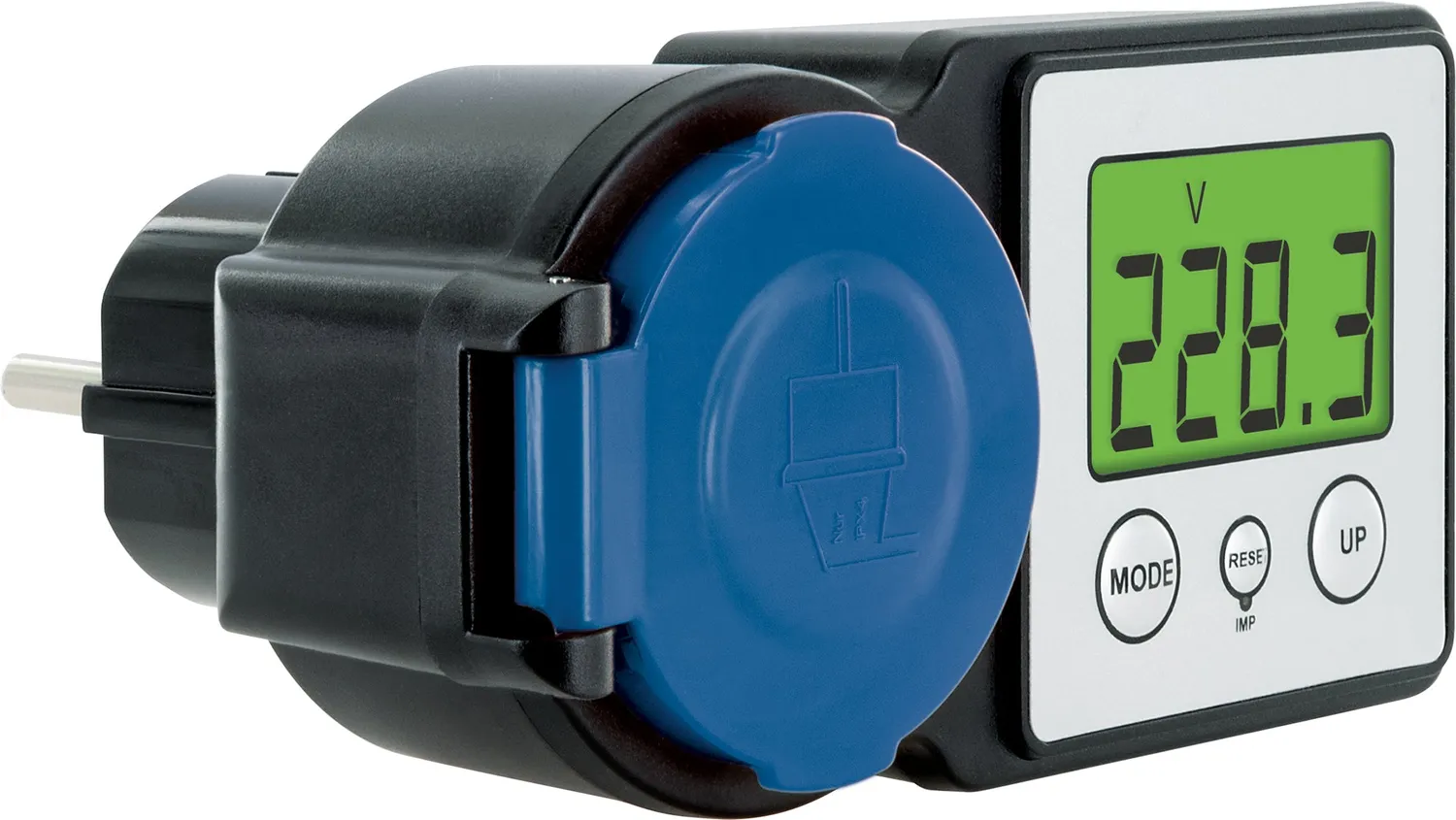 Schwaiger Misuratore Energia Esterno IP44 Illuminato