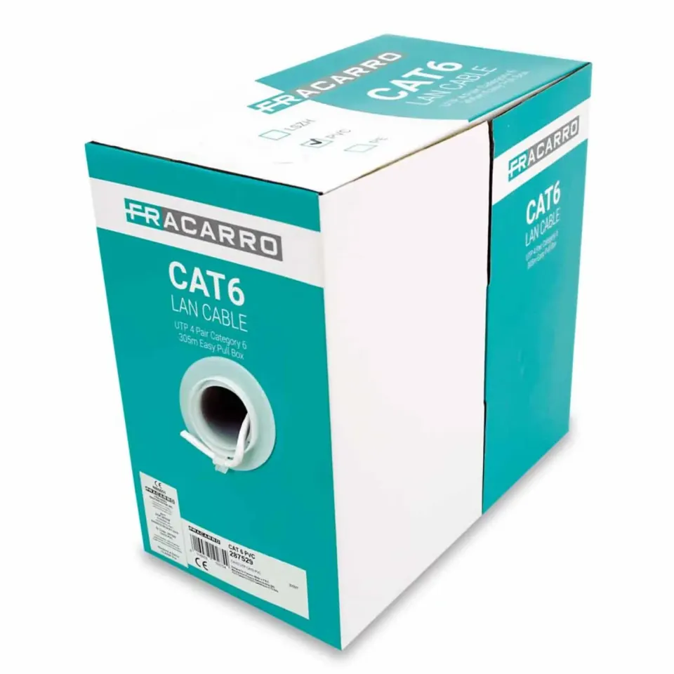 Fracarro CAT6 PVC cavo di rete 305 m rame Gigabit