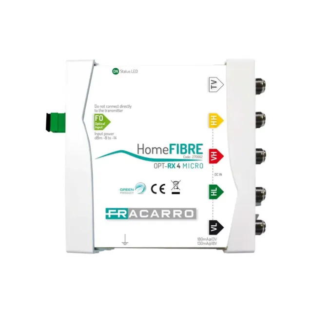 Fracarro OPT RX 4 Micro ricevitore ottico SAT-TV 5 uscite