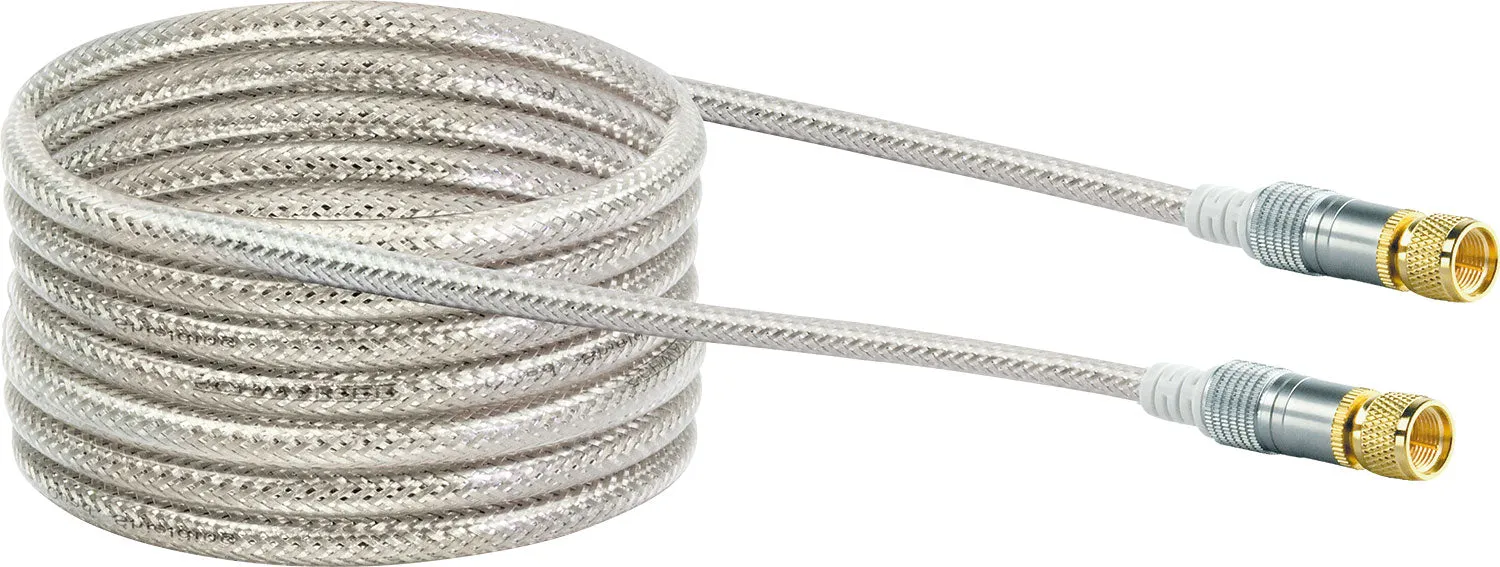 Schwaiger Cavo SAT 3 m 110 dB con F dorati argento