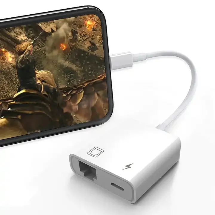 GigaBlue USB-C Ethernet adattatore RJ45 100 Mbps bianco