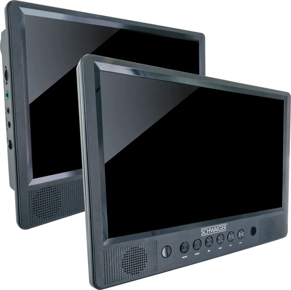 Schwaiger Lettore DVD Portatile 2 Schermi 10" Auto