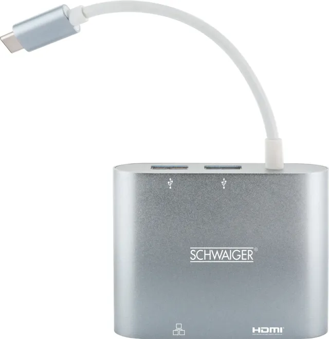 Schwaiger adattatore USB 3.1 multiport hub HDMI 4K LAN