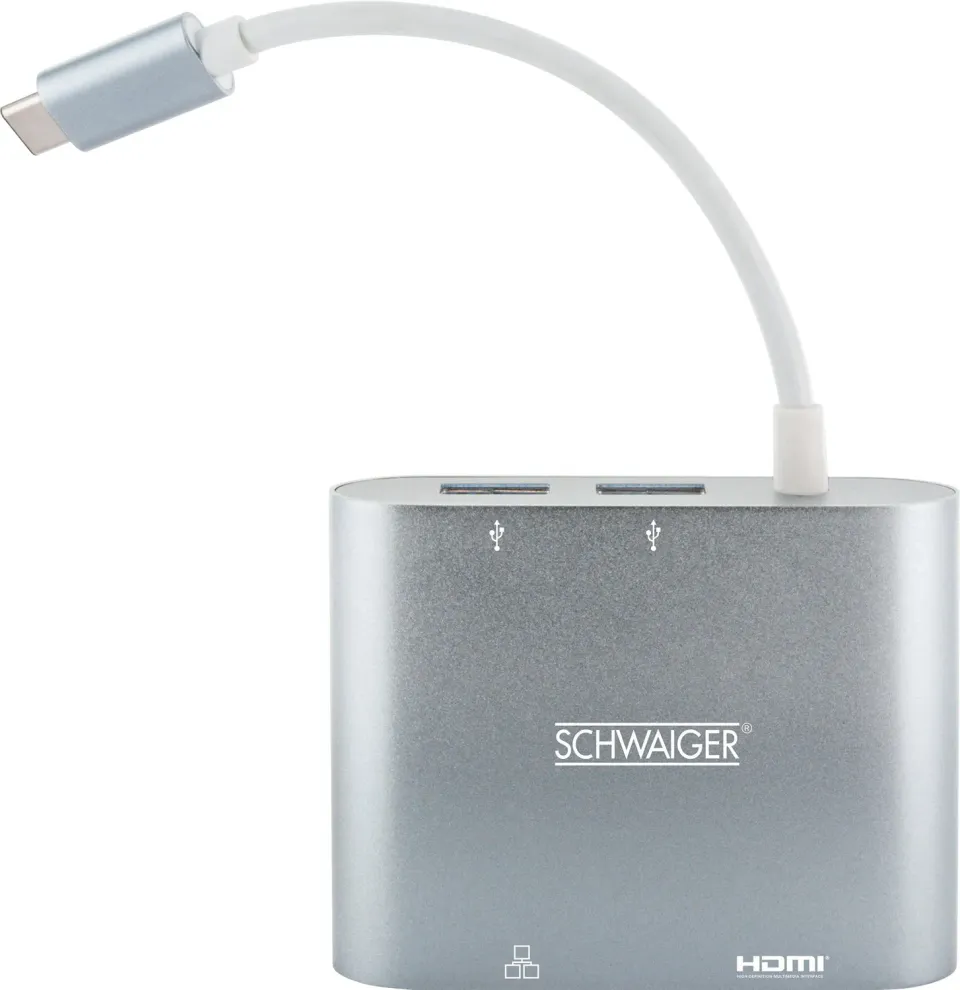 Schwaiger adattatore USB 3.1 multiport hub HDMI 4K LAN