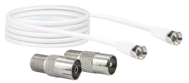 Schwaiger Cavo Universale SAT Antenna 3 m Bianco 75 dB