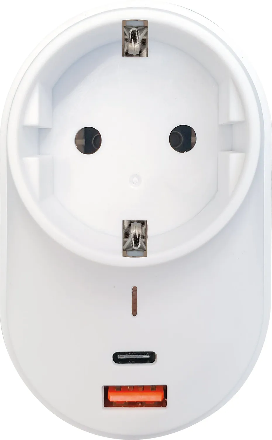 Schwaiger Adattatore Presa 230V USB-C USB-A bianco