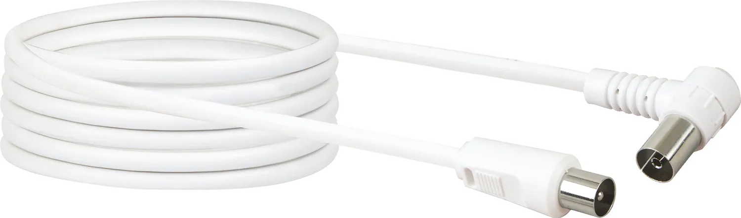 Schwaiger Cavo Antenna TV IEC 75 dB Bianco 1,5 m