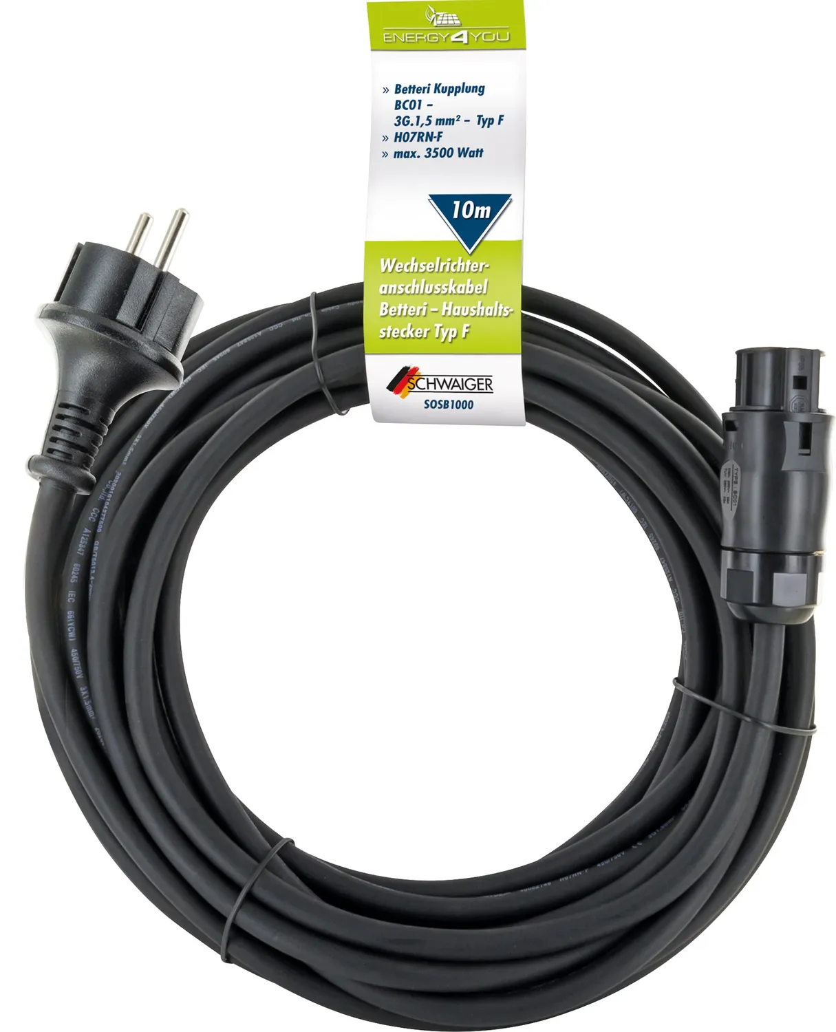 SCHWAIGER Betteri cavo collegamento inverter 5m IP44
