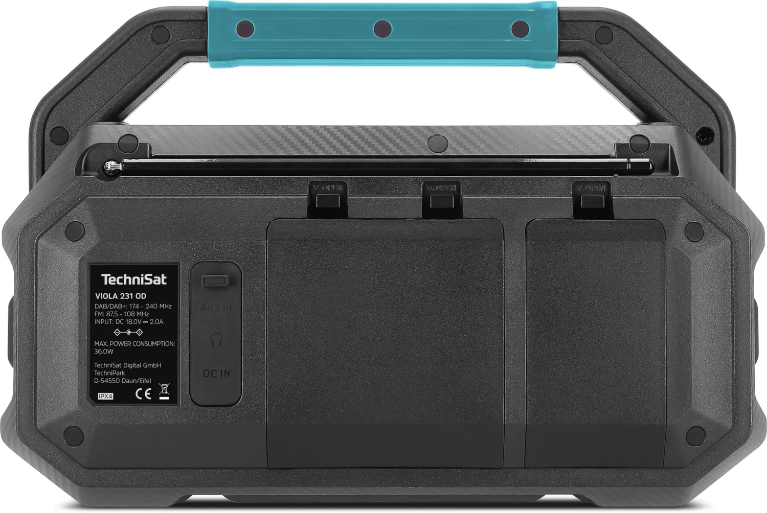 TechniSat Viola 231 OD radio cantiere DAB+ nera IPX4