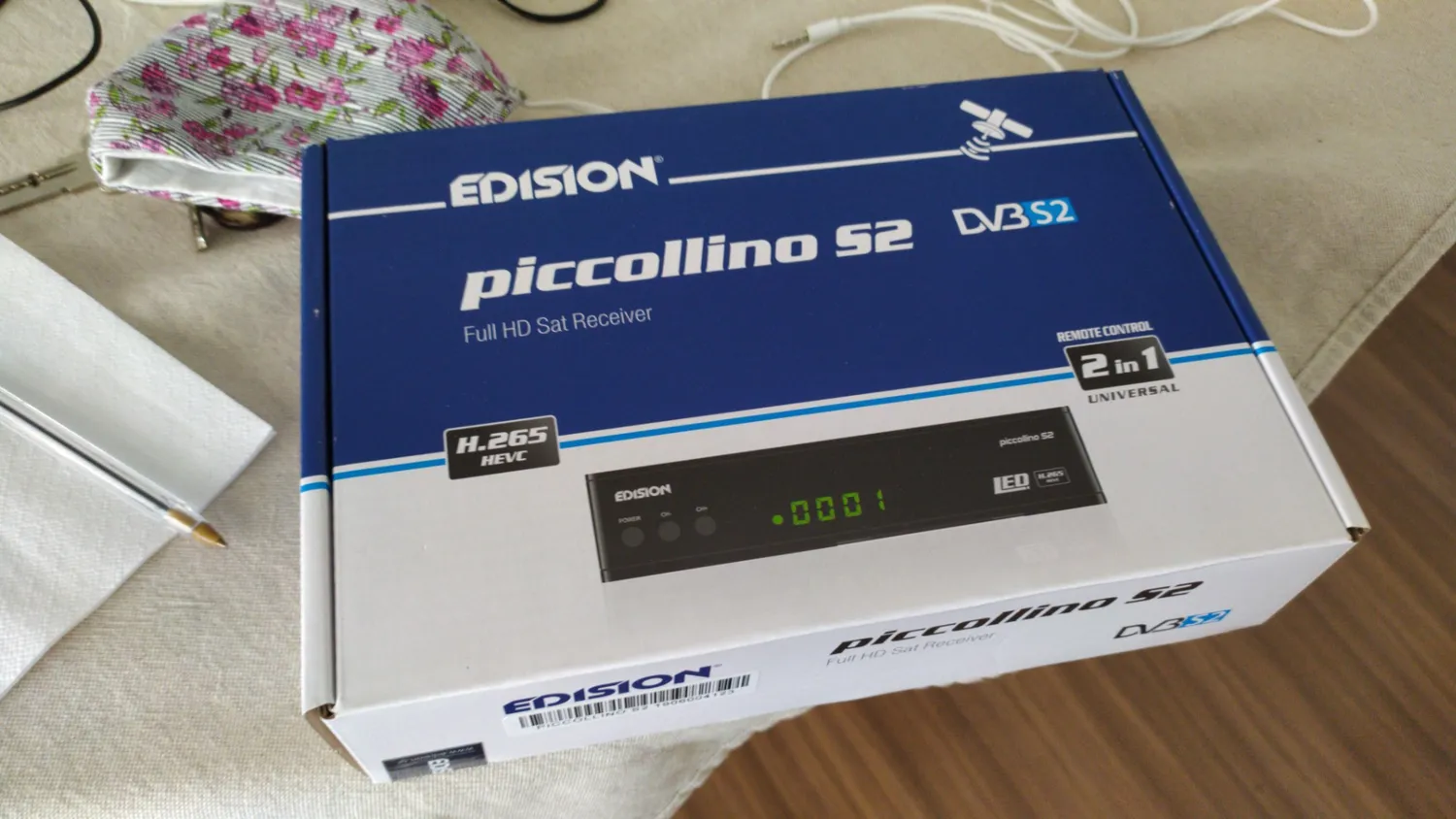 Edision Piccollino S2 Decoder Sat DVB-S2 Full HD H.265 HEVC