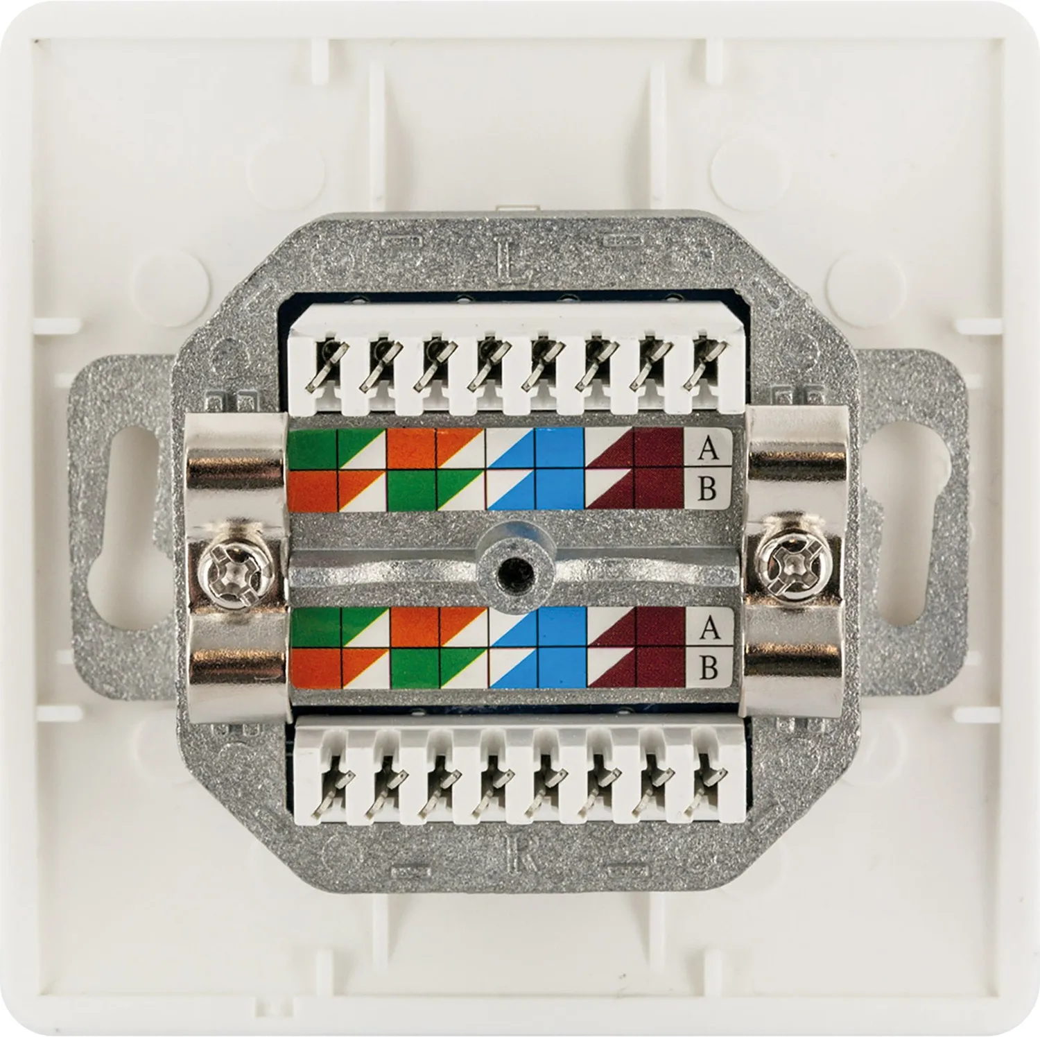 Schwaiger scatola rete CAT6 2x RJ45 da superficie bianca
