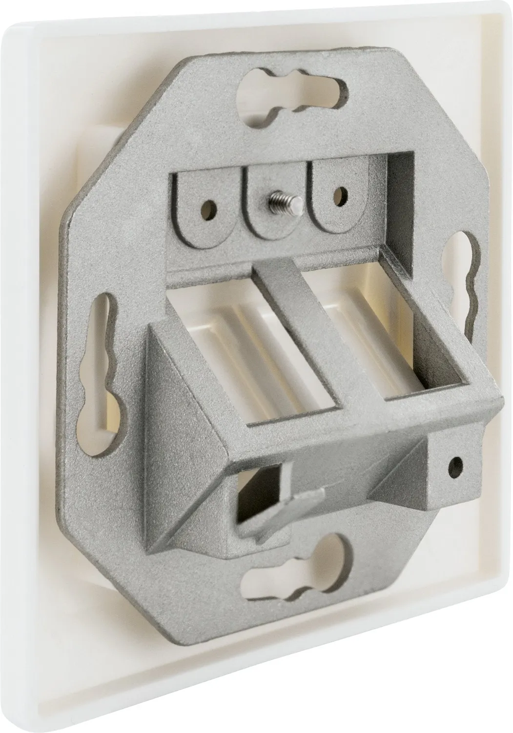 Schwaiger Keystone scatola presa rete 2 moduli bianca