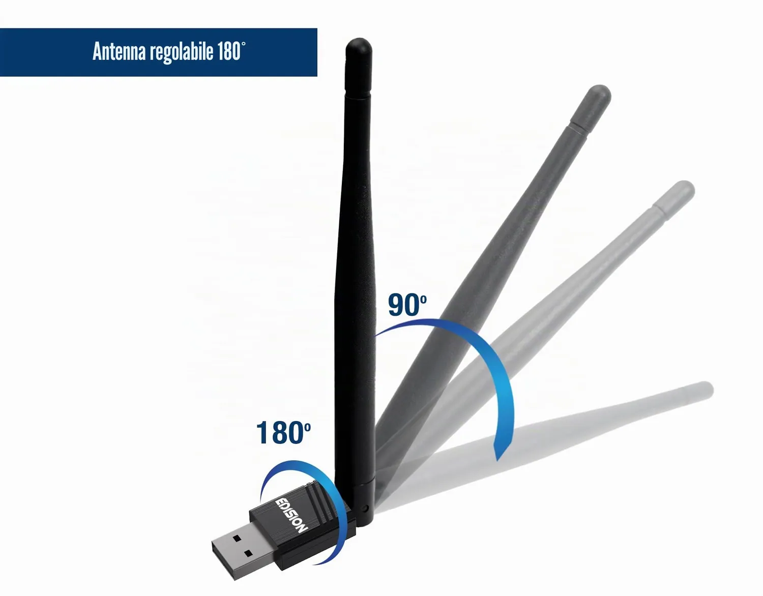 Edision EDI-Mega 2 Adattatore WiFi USB 150Mbps 2.4GHz