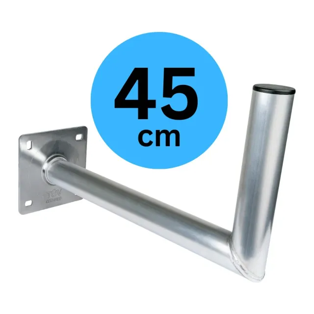 Schwaiger supporto a parete parabola alluminio 45 cm argento
