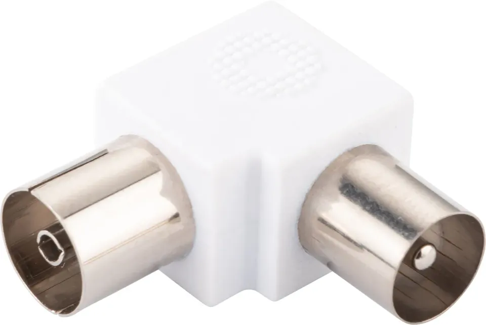 Schwaiger Adattatore Antenna IEC 90° bianco