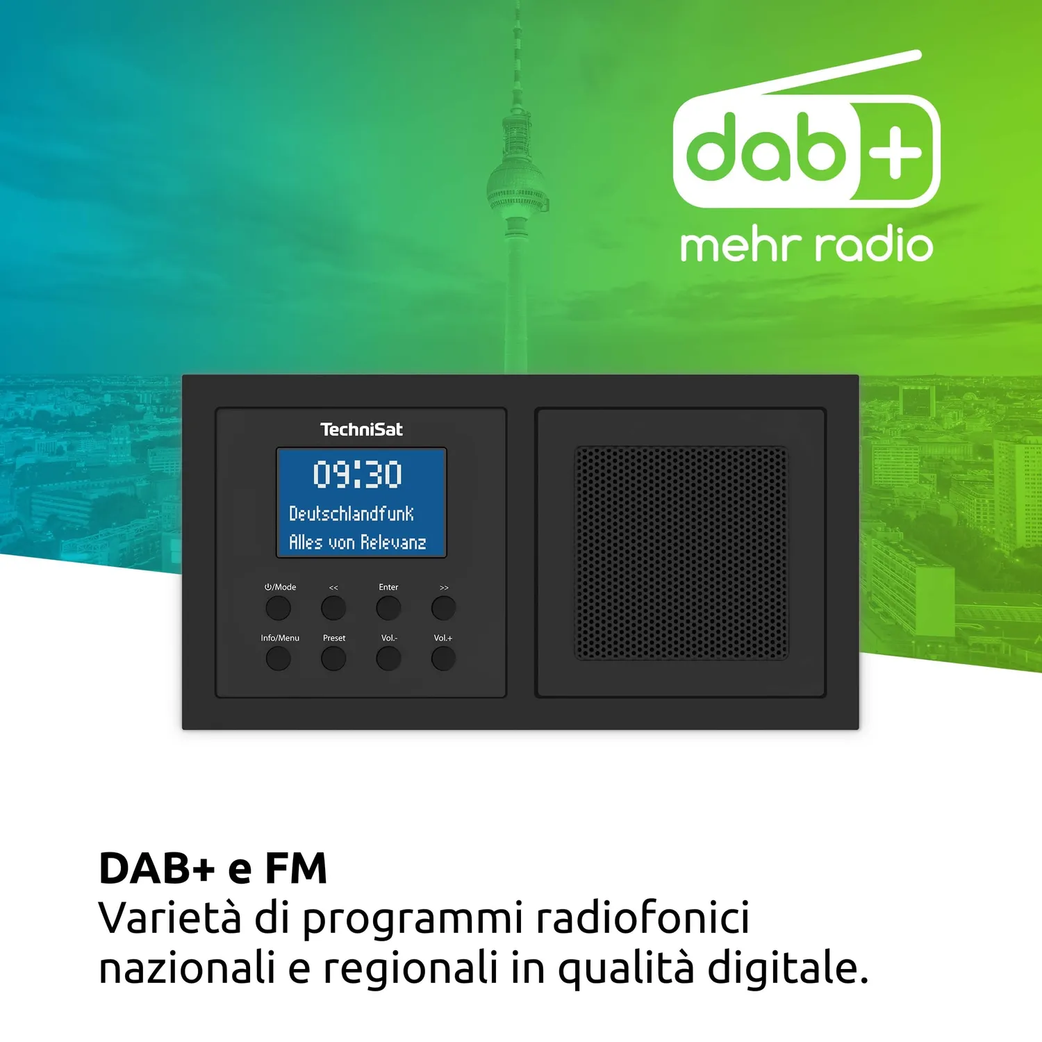 TechniSat DIGITRADIO UP 1 radio da incasso bianca Bluetooth