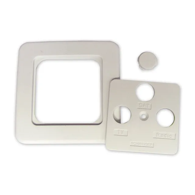 Schwaiger cornice 2-3 fori placca copripresa bianca
