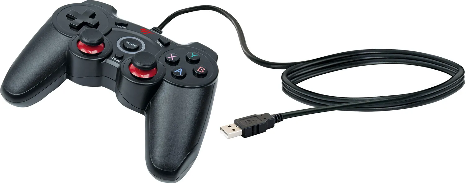 Schwaiger controller gaming USB PC PS3 Android nero