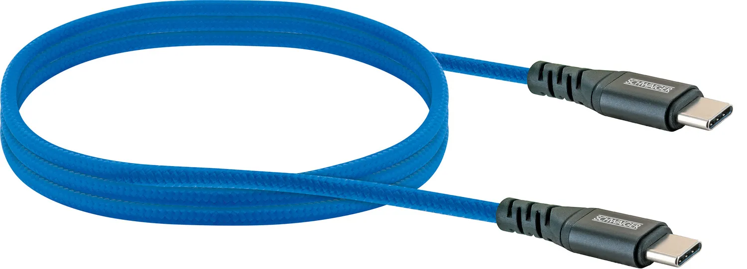 Schwaiger Cavo USB-C Nylon 1,2 m Ricarica e Sincronizzazione