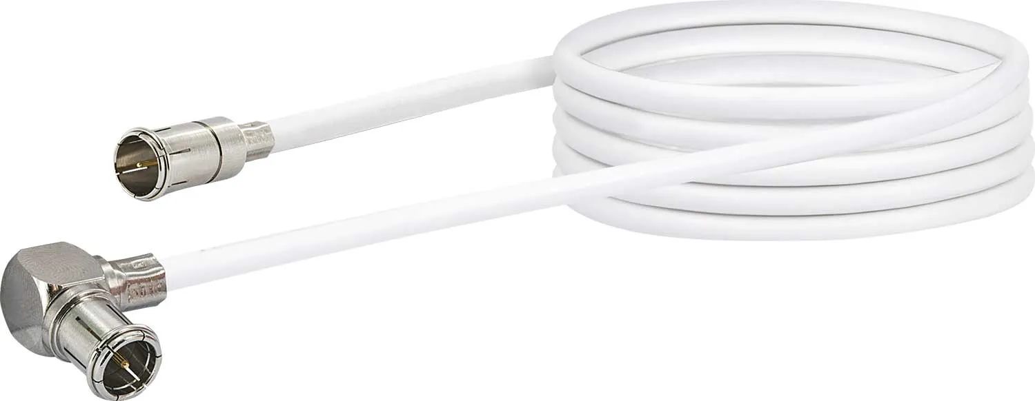 Schwaiger cavo modem antenna TV 5 m spina 90° bianco