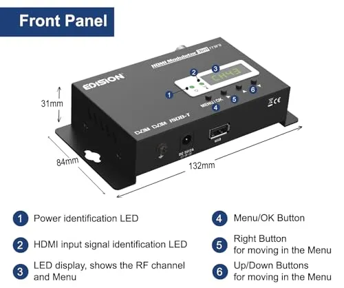Edision HDMI Modulator 3in1 mini Modulatore DVB-T/C 1080p