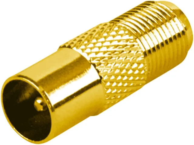 Schwaiger Adattatore F - IEC Antenna TV Oro