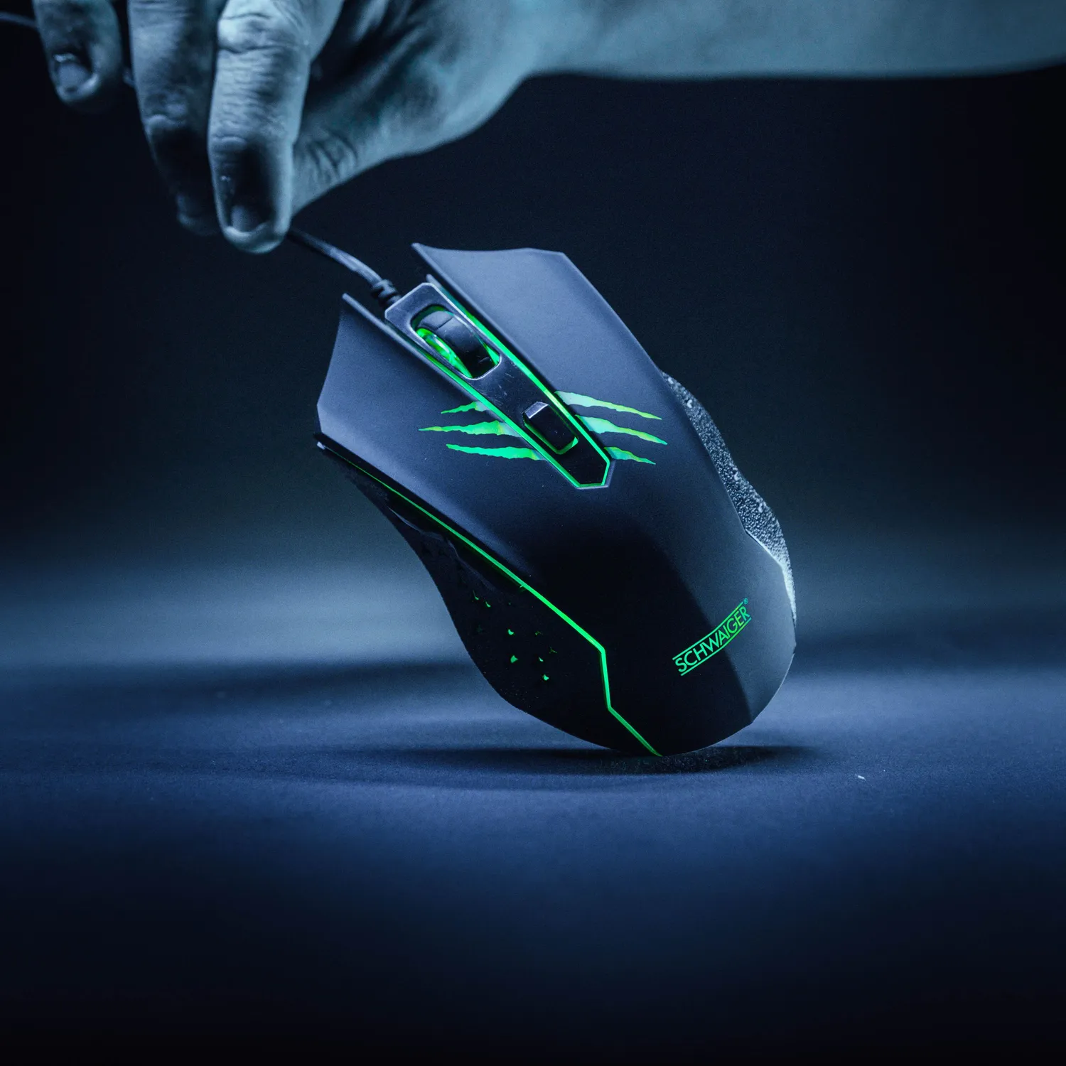 Schwaiger mouse gaming USB nero 3600 dpi