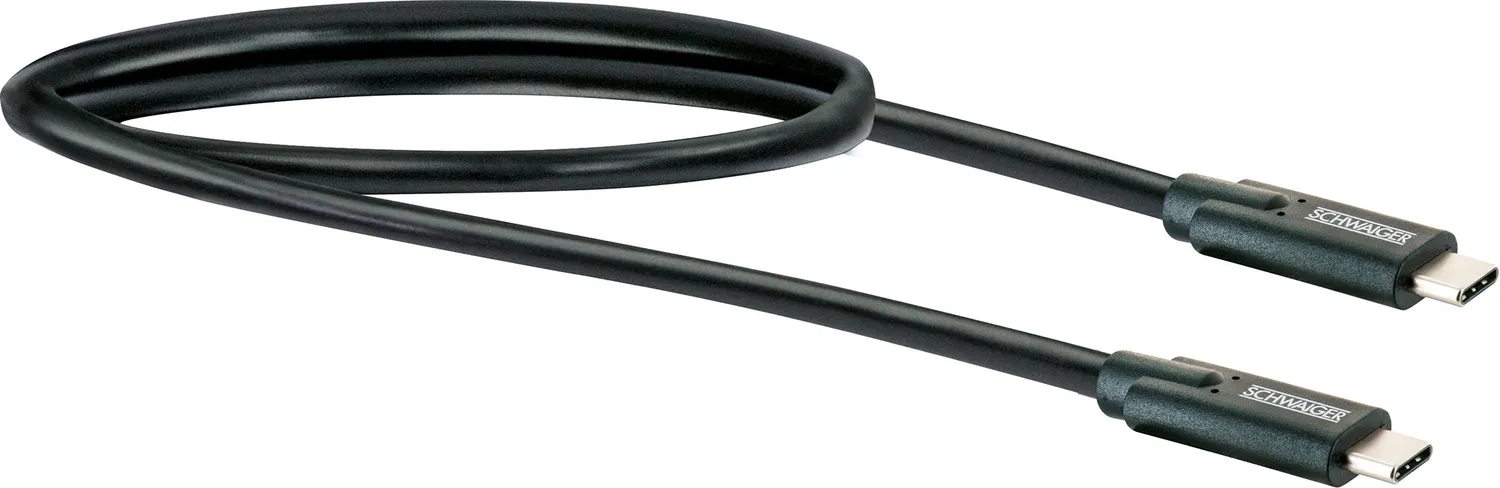 Schwaiger USB 3.2 Cavo USB-C 1 m 20 Gbps nero