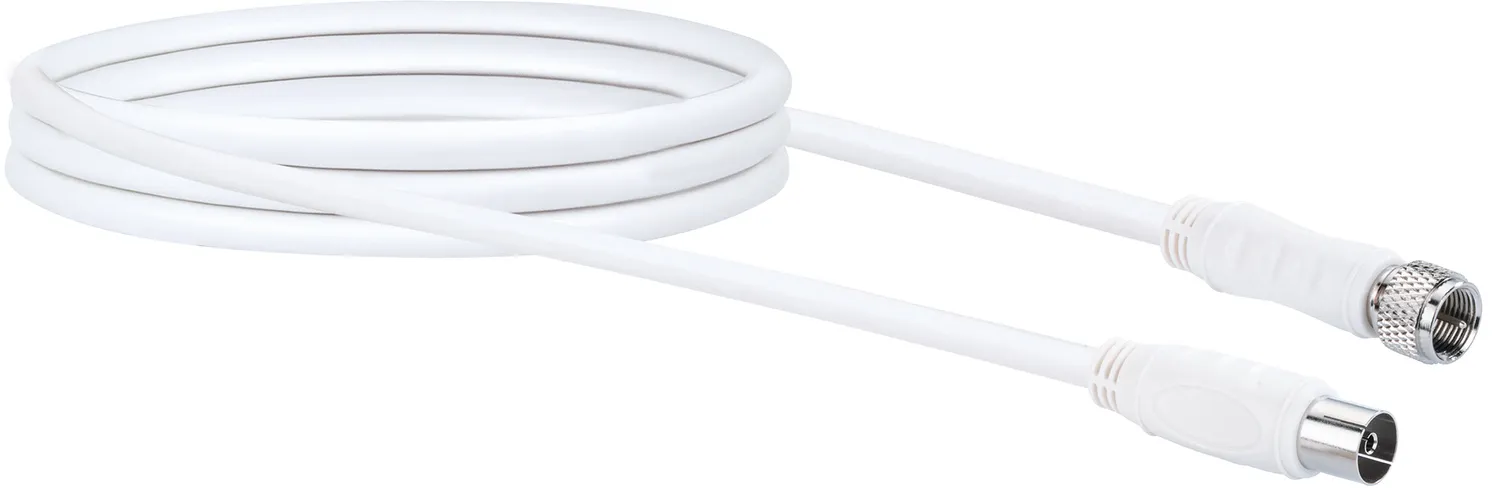 Schwaiger cavo antenna SAT F-IEC 1,5 m bianco 90 dB