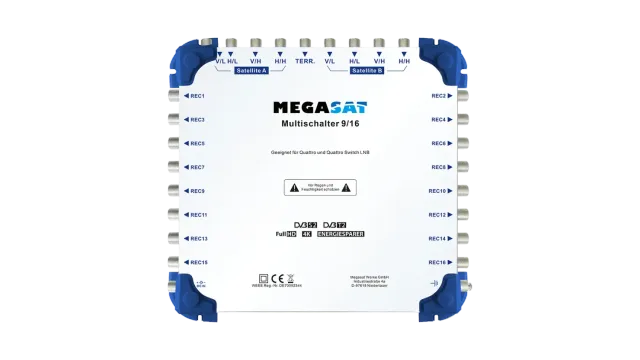 Megasat Multischalter 9/16 multiswitch 16 utenti segnale stabile