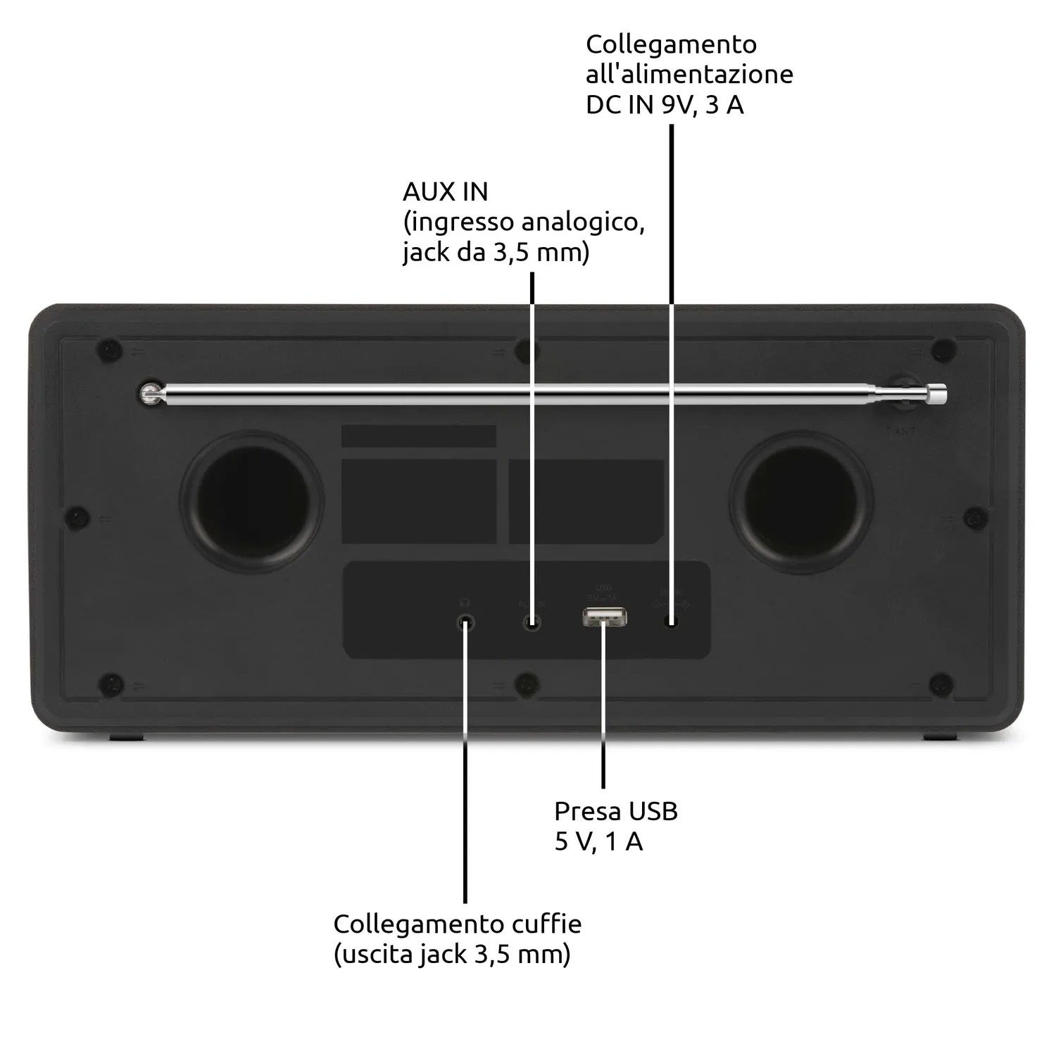 Technisat DigitRadio 574 IR radio internet DAB+ argento