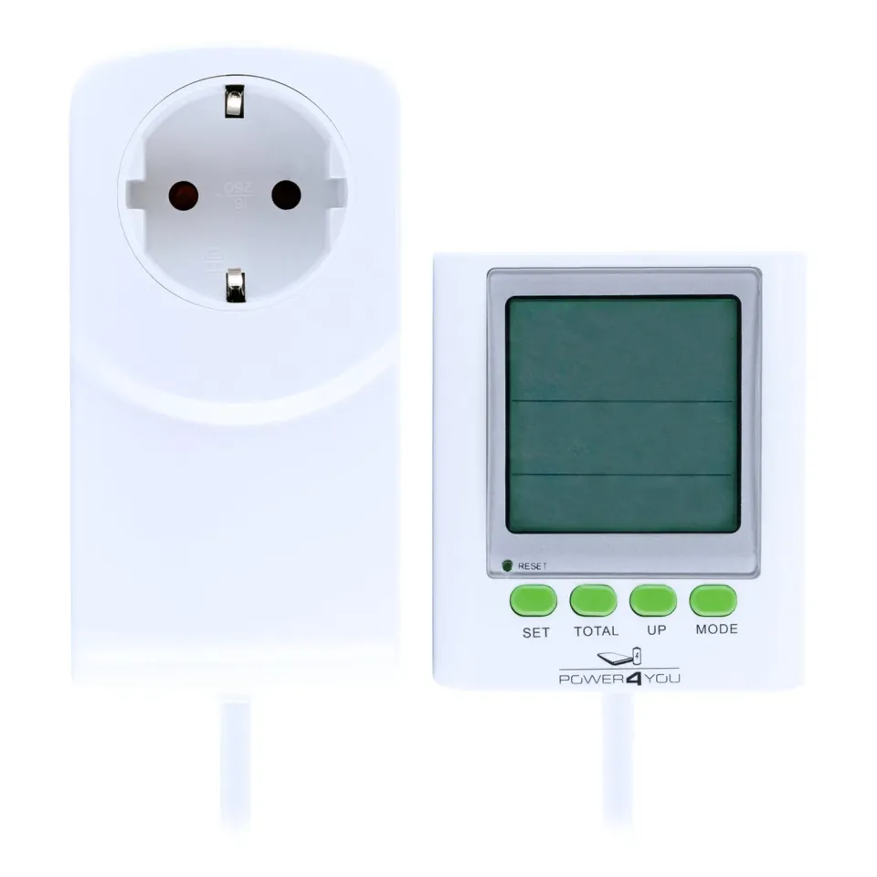 Schwaiger Misuratore Consumi Presa Schuko 3680W con Display