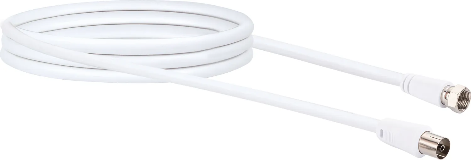Schwaiger Cavo antenna SAT F-IEC 75 dB 1,5 m bianco