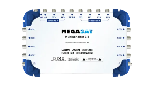 Megasat Multischalter 9/8 multiswitch satellitare 8 utenti